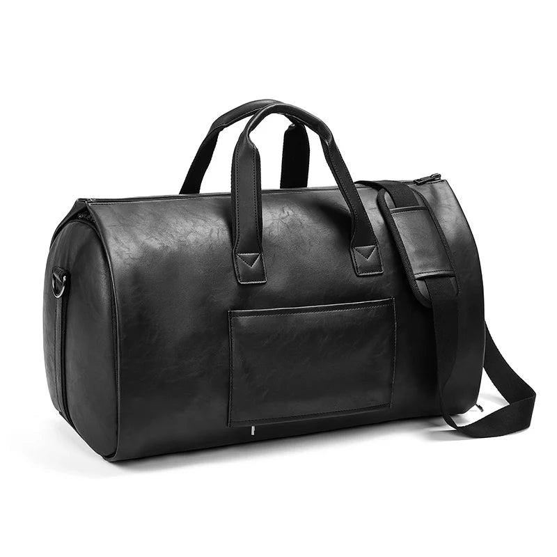 Leather Duffel Bag Charcoal